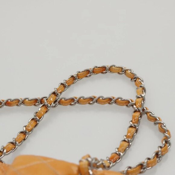 CHANEL Matelasse Chain Shoulder Bag Enamel Yellow CC Auth 106418 - Picture 9 of 16